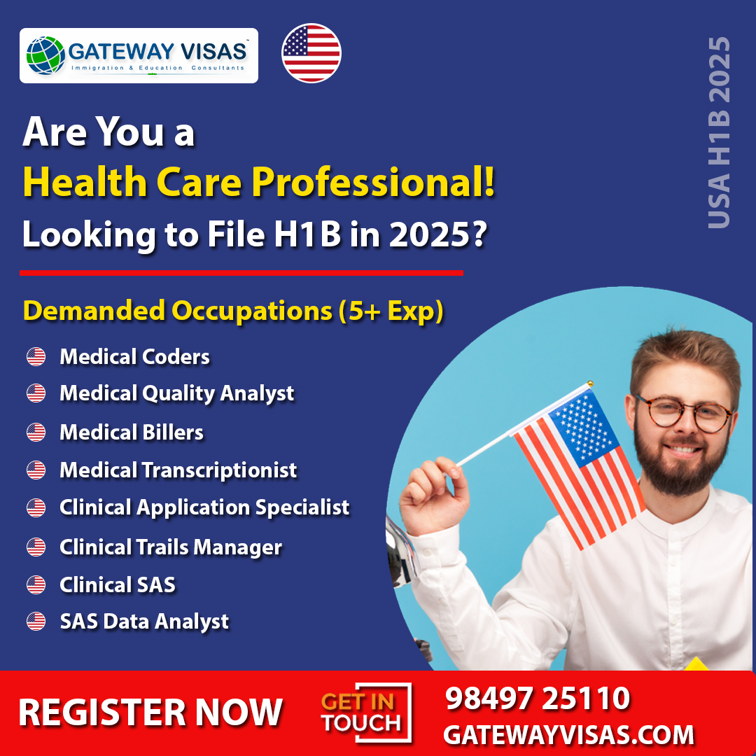 USA H1B Visa for Medical coders & Health Care Professionals in 2025